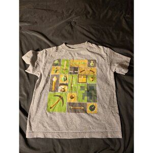 Mojang Jinx Minecraft Boys Tshirt Shirt Size XS 6/7 Gray
